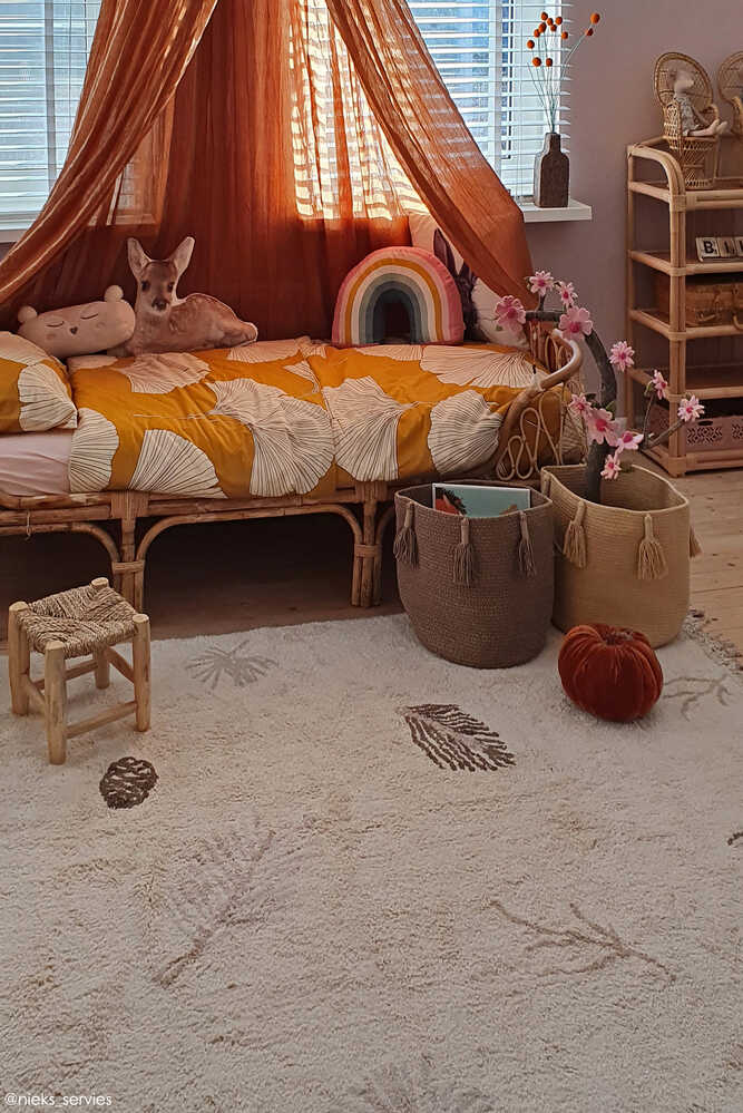 STORAGE BASKET FRINGES WOODY HONEY - Image 4