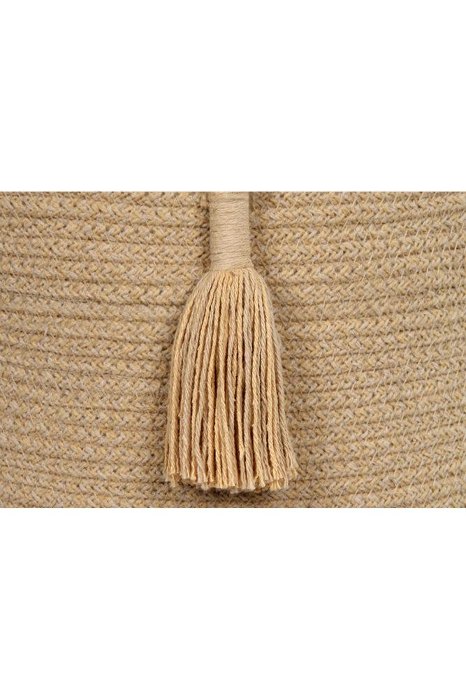 STORAGE BASKET FRINGES WOODY HONEY - Image 7
