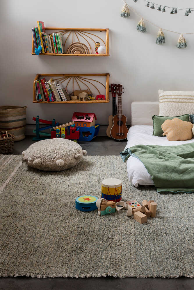 REVERSIBLE WASHABLE RUG TWIN VINTAGE BLUE - Image 4