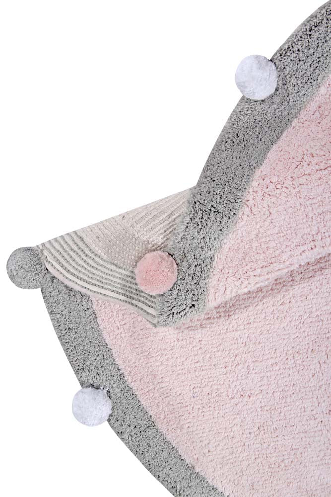 WASHABLE RUG BUBBLY SOFT PINK - GREY - Image 4