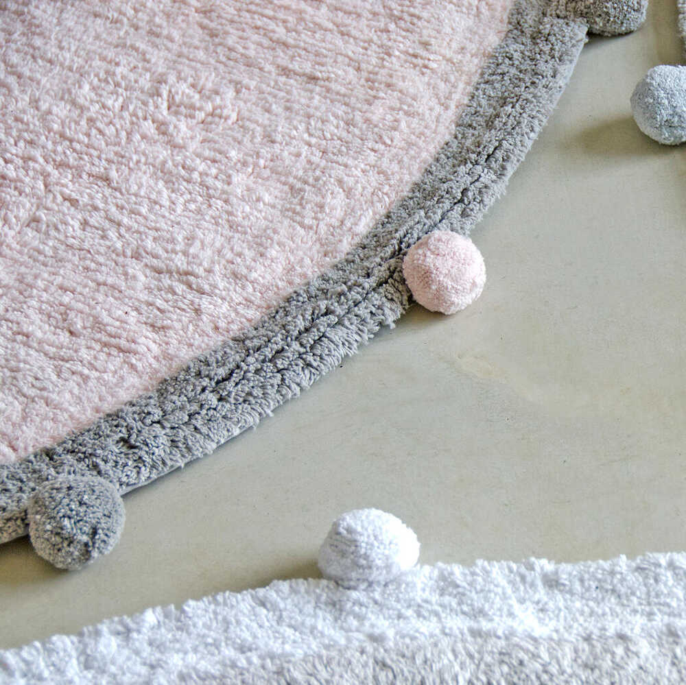 WASHABLE RUG BUBBLY SOFT PINK - GREY - Image 5