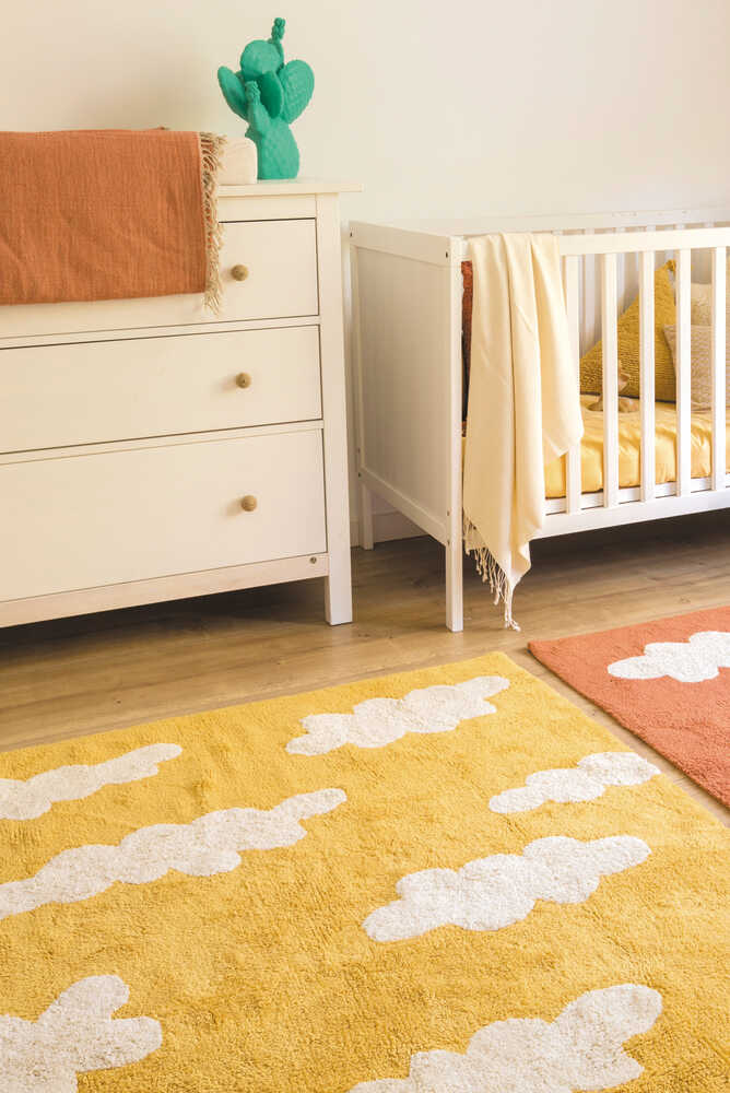 WASHABLE RUG CLOUDS MUSTARD - Image 4