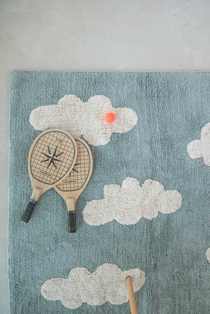 WASHABLE RUG CLOUDS VINTAGE BLUE - Image 3